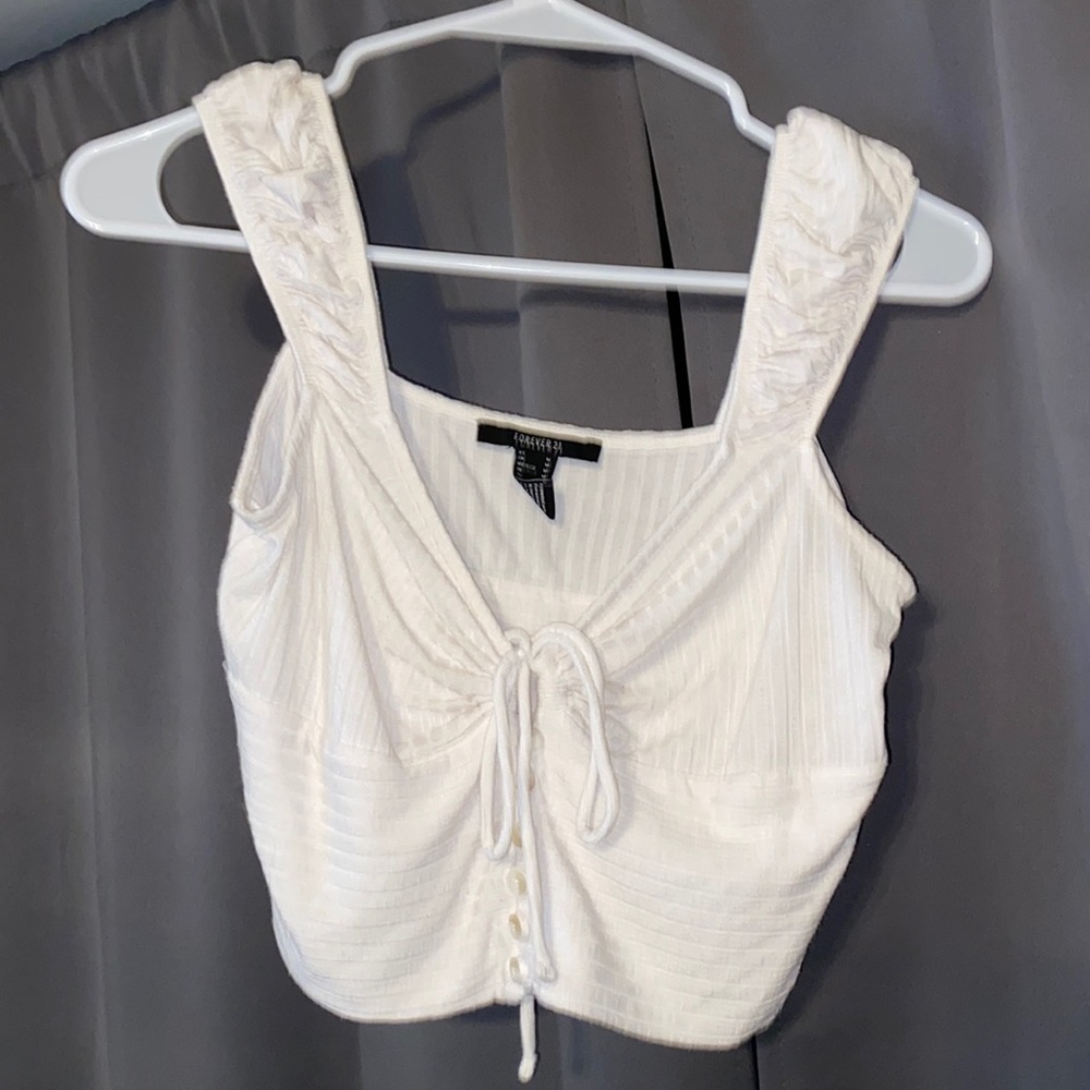 White Crop Top